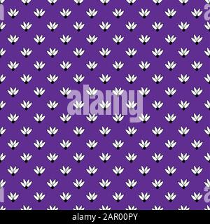floral seamless pattern on background with white flowers. simple hand drawn seamless pattern for clothing, printing, texture, tiles etc. Stock Photo