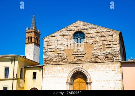 Foligno (PG), Umbria, Italy. The former San Domenico Church, now an Auditorium, in a summer sunny day Stock Photo