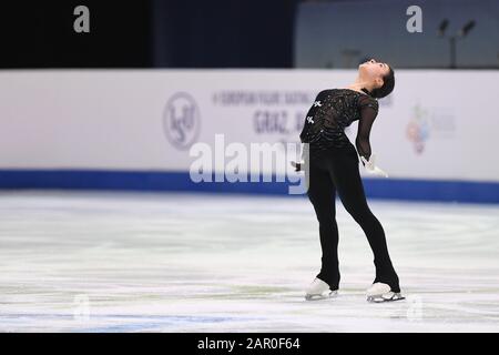 Graz, Austria. 24th Jan, 2020. Ivett TOTH from Hungary, during Ladies Practice at the ISU European Figure Skating Championships 2020 at Steiermarkhalle, on January 24, 2020 in Graz, Austria. Credit: Aflo Co. Ltd./Alamy Live News Stock Photo