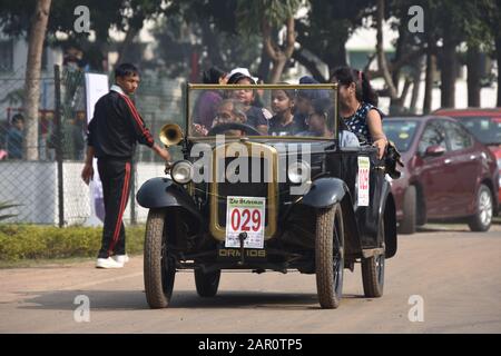 1933 Austin car with 8 hp and 4 cylinder engine. India ORM 108. Stock Photo