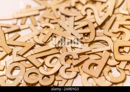 GDPR, letter salad, letters made of wood Stock Photo