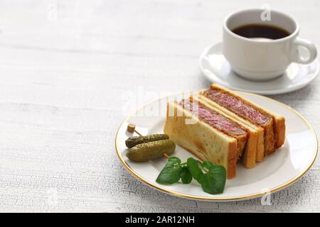 homemade beef katsu sandwich, japanese food Stock Photo