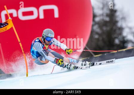 Kitzbuehel, Austria. 25th Jan 2020. Kjetil Jansrud of Norway at the Ski Alpin: 80. Hahnenkamm Race 2020 - Audi FIS Alpine Ski World Cup - Men's Downhill at the Streif on January 25, 2020 in Kitzbuehel, AUSTRIA. Stock Photo