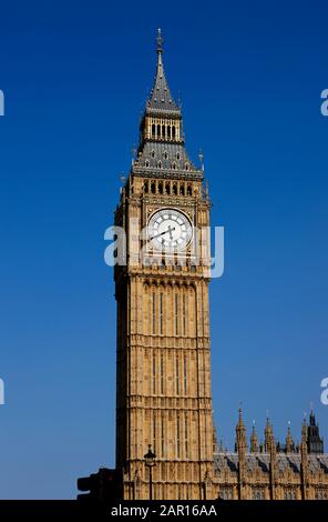Elizabeth Tower formerly the Big Ben Clock Tower at the palace of Westminster London Stock Photo