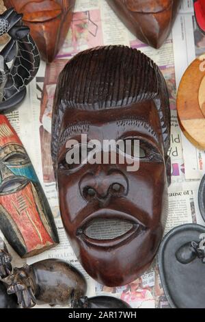 Souvenirs for sale at the entrance of Blyde River Canyon, Mpumalanga, South Africa. Stock Photo