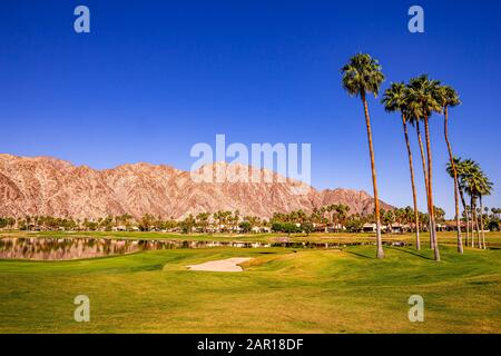 golf course in La Quinta, Palm Springs, California, usa Stock Photo