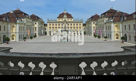 Baroque castle of Ludwigsburg in Stuttgart in Germany Stock Photo