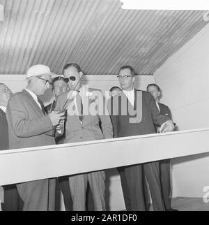 Prins Bernhard visited city project in Delft Date: 22 September 1965 Location: Delft, Zuid-Holland Keywords: city projects Personal name: Bernhard, prince Stock Photo