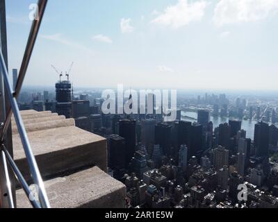 New York, USA - May 31, 2019: View of Manhattan from the observation platform of the Empire State Building. Stock Photo