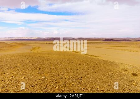 Desert landscape in the Uvda valley, the Negev desert, southern Israel Stock Photo