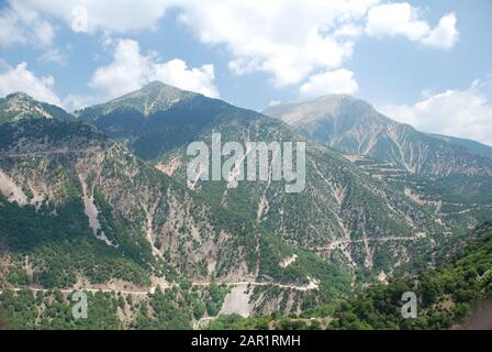 Agrafa Mountains Wild Nature Scene Stock Photo