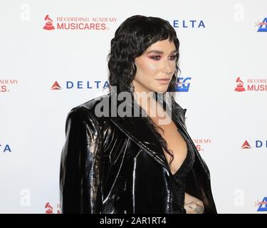 January 24, 2020, Los Angeles, CA, USA: LOS ANGELES - JAN 24:  Kesha at the 2020 Muiscares at the Los Angeles Convention Center on January 24, 2020 in Los Angeles, CA (Credit Image: © Kay Blake/ZUMA Wire) Stock Photo