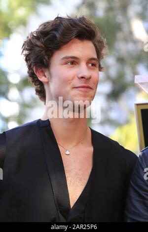 January 23, 2020, Los Angeles, CA, USA: LOS ANGELES - JAN 23:  Shawn Mendes at the Sir Lucian Grange Star Ceremony on the Hollywood Walk of Fame on JANUARY 23, 2019 in Los Angeles, CA (Credit Image: © Kay Blake/ZUMA Wire) Stock Photo