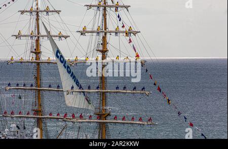 FORT-DE-FRANCE, MARTINIQUE - December 1, 2017: Martinique is a region of France in the Lesser Antilles of the West Indies in the Caribbean Sea. 16 of Stock Photo