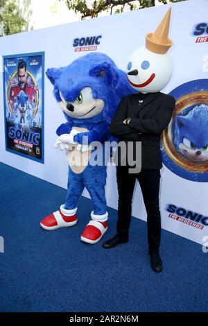 Los Angeles, USA. 25th Jan, 2020. Sonic The Hedgehog, Jack attend the LA Premiere Of 'Sonic The Hedgehog' held at the Paramount Studios on January 25, 2020 in Los Angeles, California, United States. (Photo by Art Garcia/Sipa USA) Credit: Sipa USA/Alamy Live News Stock Photo