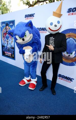 Los Angeles, USA. 25th Jan, 2020. Sonic The Hedgehog, Jack attend the LA Premiere Of 'Sonic The Hedgehog' held at the Paramount Studios on January 25, 2020 in Los Angeles, California, United States. (Photo by Art Garcia/Sipa USA) Credit: Sipa USA/Alamy Live News Stock Photo