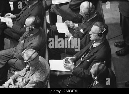 Nuremberg (Germany), December 1945. Nuremberg Trial. In the image ...