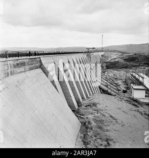 Zaire (formerly Belgian Congo) Inga project, dam in the river Zaire ...