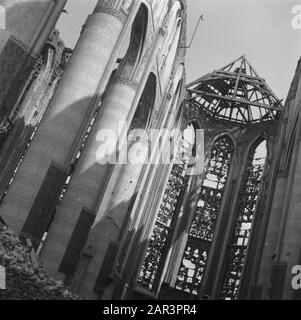 Devastations: Venray  Devastations Venray Date: 1945 Location: Limburg, Venray Keywords: Devastations, World War II Stock Photo