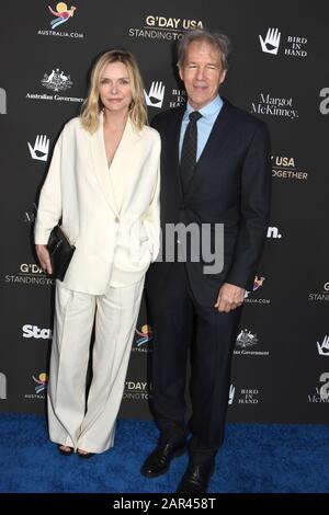 Beverly Hills, California, USA 25th January 2020 Actress Michelle Pfeiffer and husband producer David E. Kelley attend G'Day USA 2020 on January 25, 2020 at the Beverly Wilshire Hotel in Beverly Hills, California, USA. Photo by Barry King/Alamy Live News Stock Photo