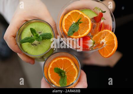 Fun party with drinks Stock Photo