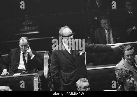 First Chamber dealt with a statement by Mr Hendrik Adams van de Boerenparij  One of the MPs to the word Date: 4 October 1966 Location: The Hague, Zuid-Holland Keywords: members of the parliament politicians Stock Photo