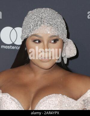 Lil' Kim  walking the red carpet at the Clive Davis' 2020 Pre-Grammy Gala held at The Beverly Hilton Hotel on January 25, 2020 in Los Angeles, California USA (Photo by Parisa Afsahi/Sipa USA) Stock Photo