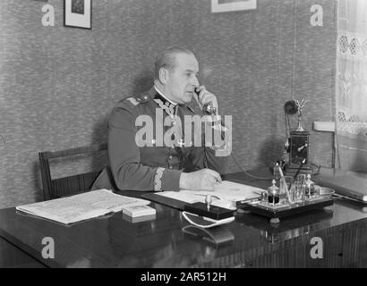 Travel to Poland  General dr. med. BolesÅaw Wieniawa-Dlugoszowski behind his desk during a telephone call Annotation: BolesÅaw Wieniawa-Dlugoszowski (1881â1942) was a major military in the pre-war Polish Republic. Between 1938 and 13 June 1940, he was the Polish ambassador to Rome. On 17 September 1939, he was nominated as President of the Republic. The German and Soviet invasion of Poland led him to go into exile. In 1942 he committed suicide in New York Date: 1934 Location: Poland, Warsaw Keywords: generals, military, ministers, telephones Personal name: Wieniawa -Dlugoszowski, dr. med. Bole Stock Photo