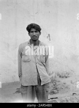 Glodock prison in Batavia: three British Indians and a Japanese  Gurdass-ben Bahawla (British Indian) 25 years. Arrested 7 February 1948 in Poerwakarta Date: 11 March 1948 Location: Batavia, Indonesia, Java, Dutch East Indies Stock Photo