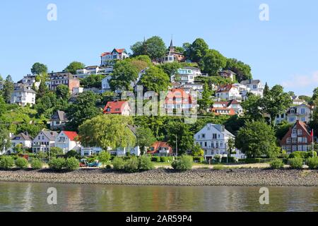 suellberg hill in Blankenese district of Hamburg Stock Photo