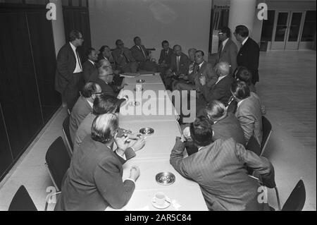 Meeting in The Hague of the section paid football of the KNVB about 13  Meeting Date: May 15, 1971 Location: The Hague, Zuid-Holland Keywords: organisations, sports, meetings, football Institution name: KNVB Stock Photo