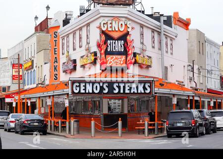 genos steaks in philadelphia pennsylvania Stock Photo: 138522586 - Alamy