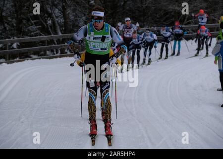 Cavalese e Moena, Italy, 26 Jan 2020, leader group during 47th Marcialonga  - Nordic Ski - Credit: LPS/Roberto Tommasini/Alamy Live News Stock Photo