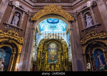 Interior of Church of Saint Ildefonso of Toledo in Santo Ildefonso civil parish of Porto city, second largest city in Portugal Stock Photo