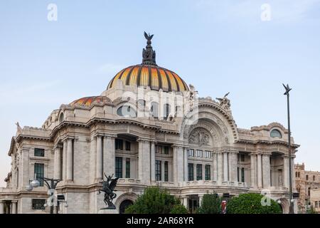 Mexico 2019-12-11. Opera house in mexico city, street view from the facade. Stock Photo