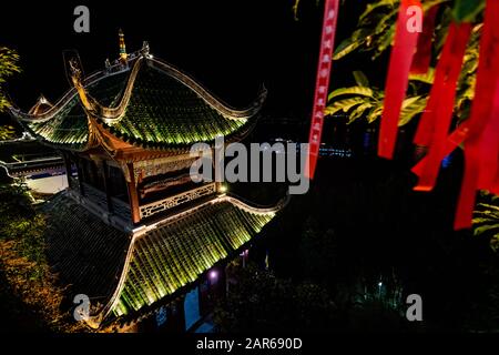 Yangtze River, China - August 2019 : Zhang Fei Temple built to commemorate Zhang Fei Han and his dynasty in Three Kingdoms period. It has history of m Stock Photo