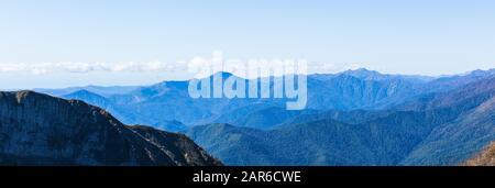 Caucasus Mountains, Krasnodar Territory, Sochi, Rosa Khutor, panorama Stock Photo