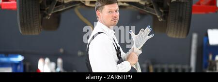 Smart male engineer Stock Photo