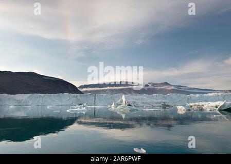 The Eielson Glacier in Rypefjord, Scoresby Sound, east Greenland Stock Photo