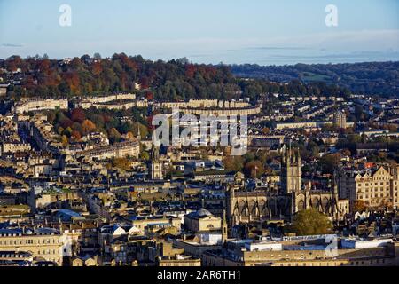 Bath in glorious Autumn colours Stock Photo