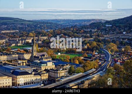 Bath in glorious Autumn colours Stock Photo