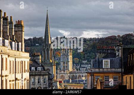 Bath in glorious Autumn colours Stock Photo