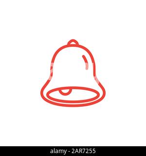 Bell Line Icon In Flat Style Vector For Apps, UI, Websites. Black Icon ...