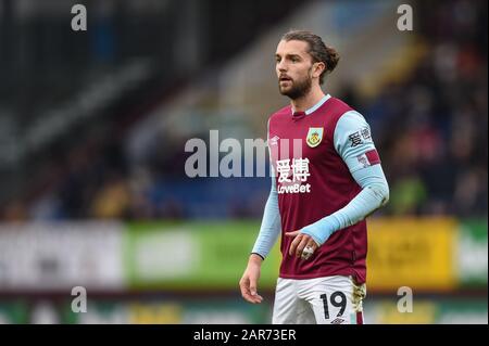 25th January 2020, Turf Moor, Burnley, England; Emirates FA Cup, Burnley v Norwich City : Jay Rodriguez (19) of Burnley during the game Stock Photo