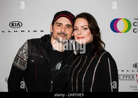 Park City, United States. 25th Jan, 2020. (L-R) Singer Brad Paisley and wife Kimberly Williams-Paisle attends 2020 Spotlight Initiative Gala Awards Dinner on January 25, 2020 in Park City, Utah. Credit: The Photo Access/Alamy Live News Stock Photo