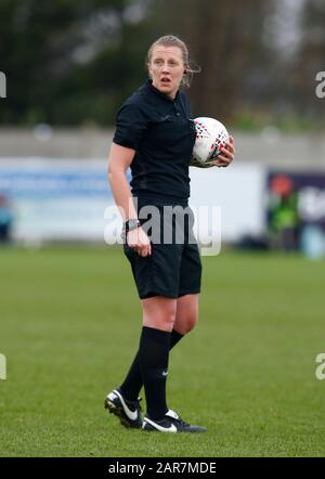 Dagenham, UK. 01st Feb, 2018. DAGENHAM, ENGLAND - JANUARY 27: Referee Lisa Benn during Women's FA Cup Fourth Round match between West Ham United Women and Arsenal at Rush Green Stadium on January 27, 2020 in Dagenham, England7 Credit: Action Foto Sport/Alamy Live News Stock Photo