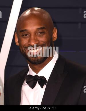 BEVERLY HILLS, CALIFORNIA - FEBRUARY 24: Kobe Bryant attends 2019 Vanity Fair Oscar Party at Wallis Annenberg Center for the Performing Arts on February 24, 2019 in Beverly Hills, California. Photo: imageSPACE /MediaPunch Stock Photo