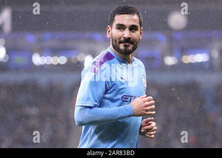 Manchester, UK. 26th Jan 2020.  Manchester City's Ilkay Gundogan in action during the FA Cup match between Manchester City and Fulham at the Etihad Stadium, Manchester on Sunday 26th January 2020. (Credit: Tim Markland | MI News) Photograph may only be used for newspaper and/or magazine editorial purposes, license required for commercial use Credit: MI News & Sport /Alamy Live News Stock Photo