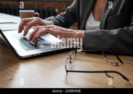 Preparing business presentation Stock Photo