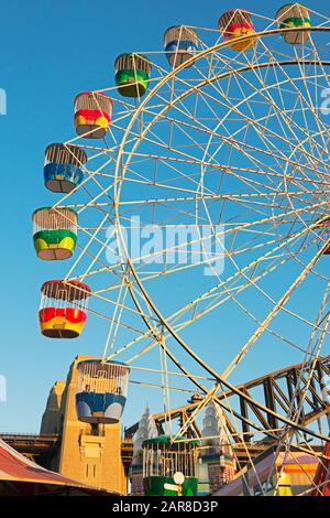 Ferris wheel, Luna Park, Sydney, New South Wales, Australia, Stock Photo